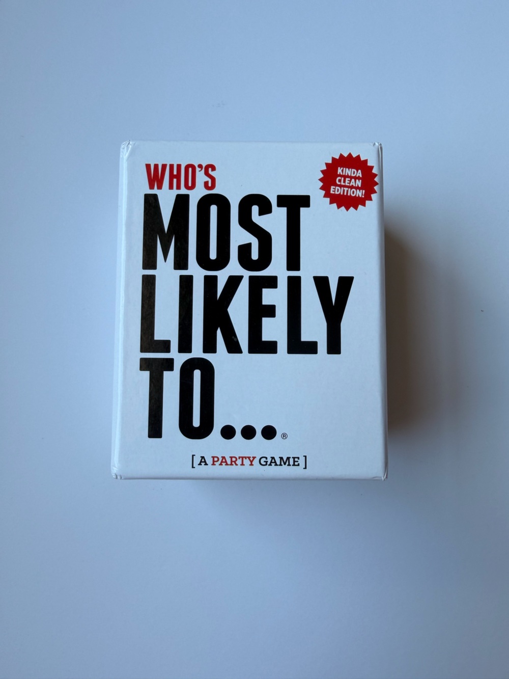 WHO'S MOST LIKELY TO... Party Game - White